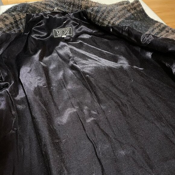 VINTAGE WOOL PLAID COAT By Montreal Coat Factory - Picture 12 of 12